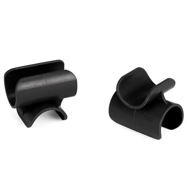 Crespo Clips für Fußauflage, schwarz, 4er-Set (Nr. 1163020) Markenprodukt