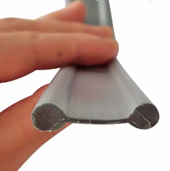 Ausverkauf PVC-Doppelkeder silber, 7 mm