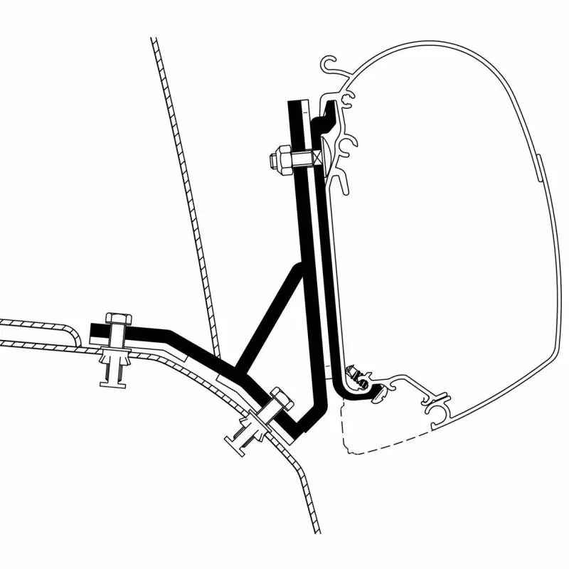 Wochenendangebot Thule Wandadapter-Set für Ducato/Iveco H2 Lift Roof, Omnistor Serie 5