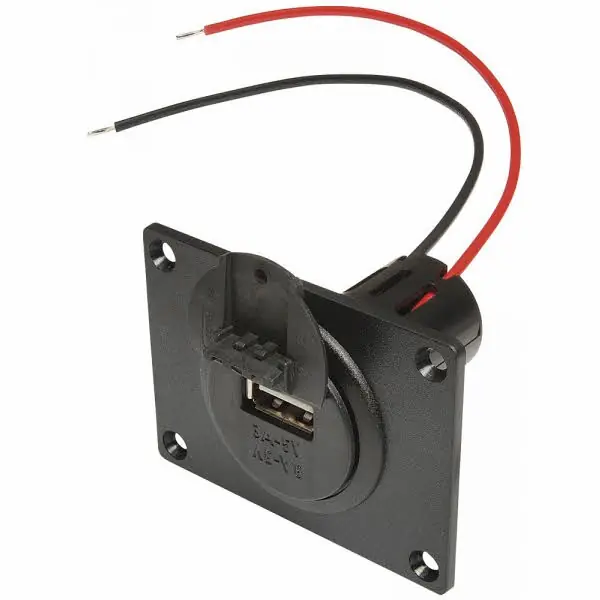 Neu Im Sortiment Procar Einbausteckdose Power USB mit Montageplatte und Deckel