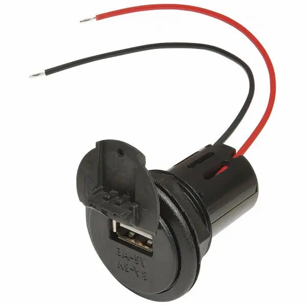 Begrenztes Angebot Procar Einbausteckdose Power USB 12-24 V mit Gewindehülse und Deckel