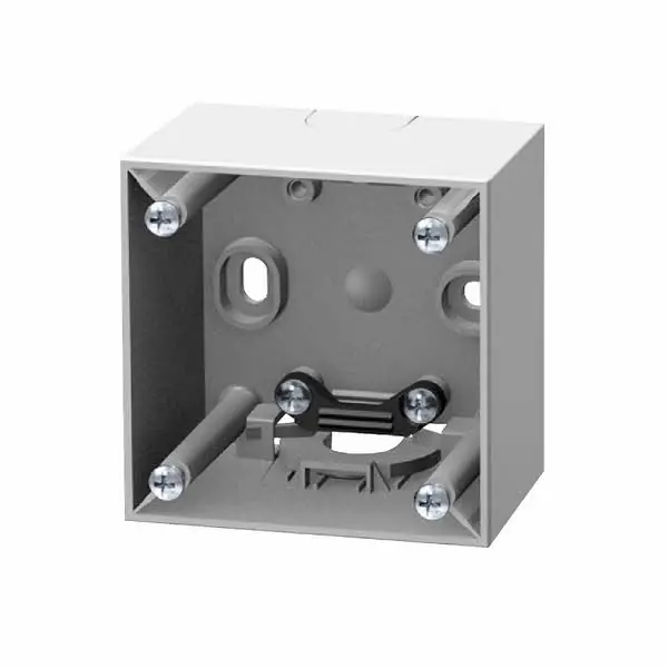 Sichere Zahlung Berker Aufbaugehäuse hoch mit Zugentlastung, 59,5 x 59,5 x 41 mm, grau
