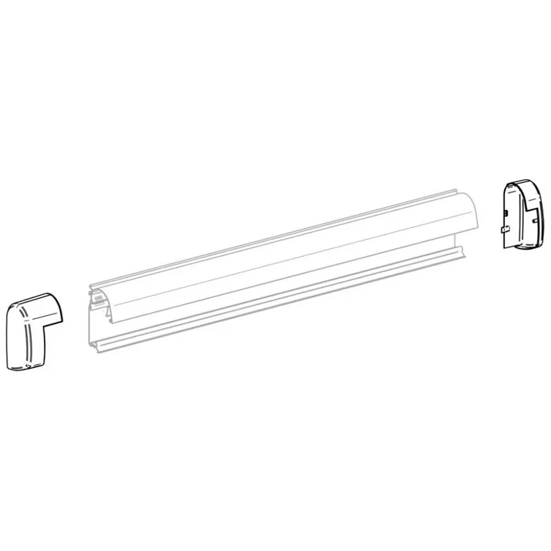 Begrenztes Angebot Endkappe Satz links u. rechts, weiß Omnistor 5200 (Nr. 1500603065)