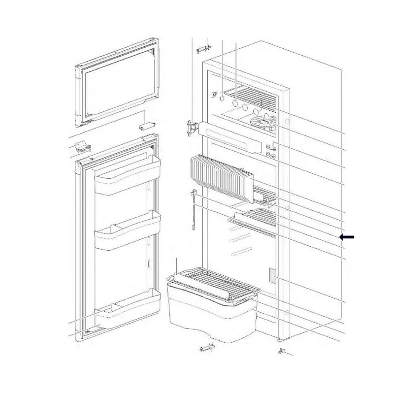 Ablagegitter 428,4 x 282,3 mm zu Thetford Kühlschrank Geprüft