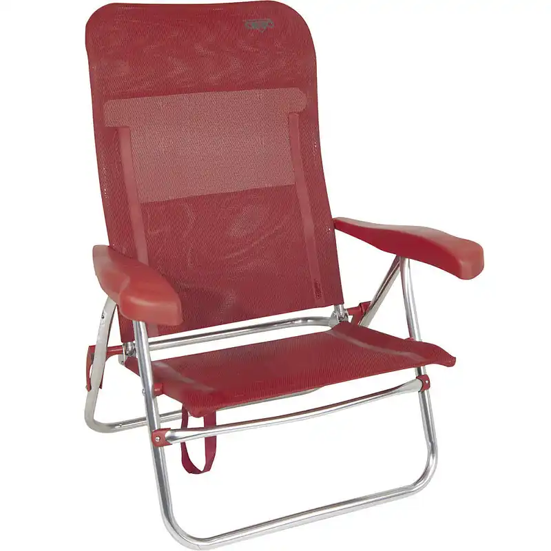 Zertifiziert Crespo Strandstuhl Beach Chair rot