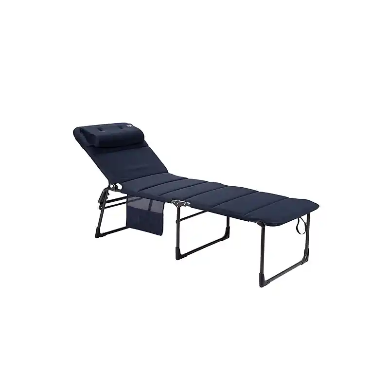 Crespo Dreibeinliege Air-Deluxe Alu, blau Bestpreis