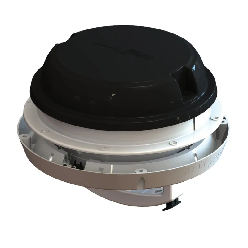 Maxxair Dachlüfter MAXXFAN Dome Plus 12 Volt mit LED, schwarz Must-Have