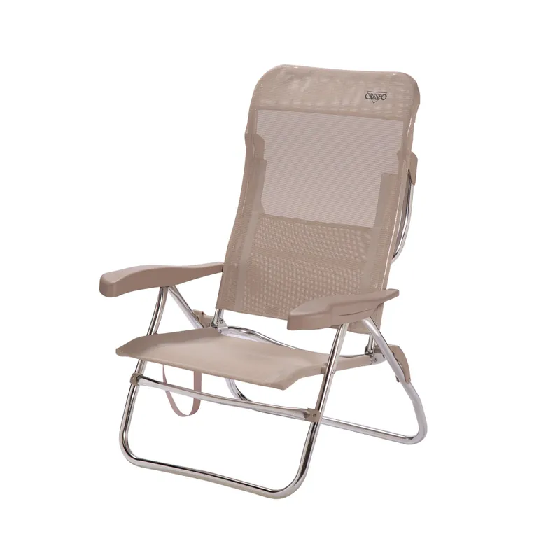 Preisknaller Crespo Strandstuhl AL/223 7-fach verstellbar beige