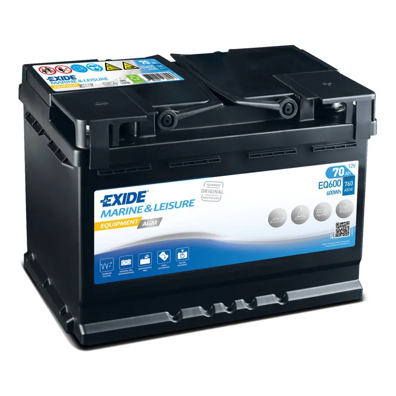 EXIDE Batterie Equipment AGM EQ600 - 70 Ah Zertifiziert