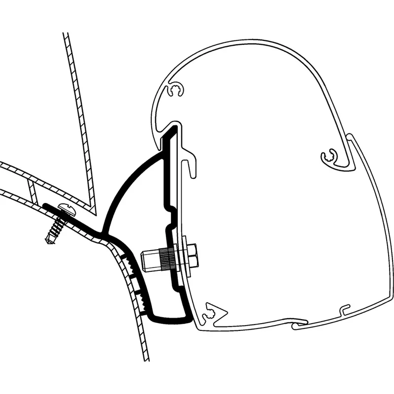 Versand Am Gleichen Tag Thule Adapter für Hymer Car 302, Omnistor 5102