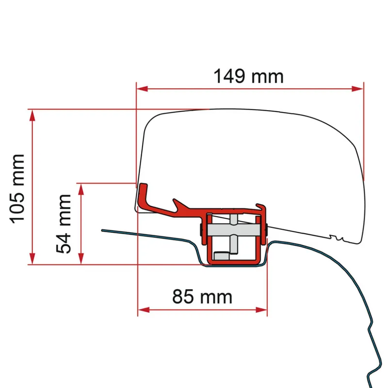 Abverkauf Fiamma Kit F40van VW T5/T6 Markisenadapter