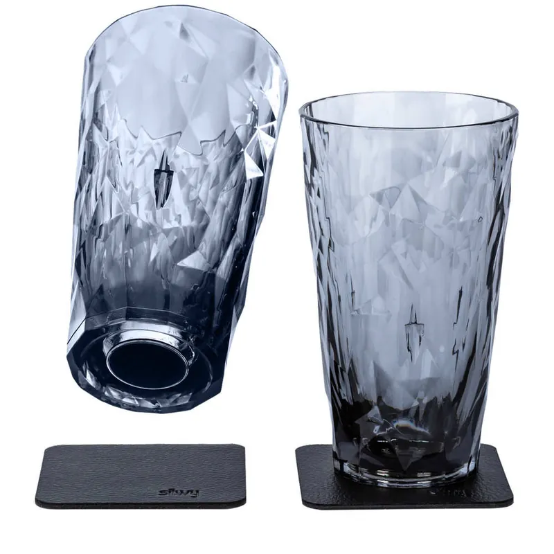 Neue Ware Silwy Magnet-Kunststoffgläser Longdrink 300 ml, 2er-Set, rauchgrau
