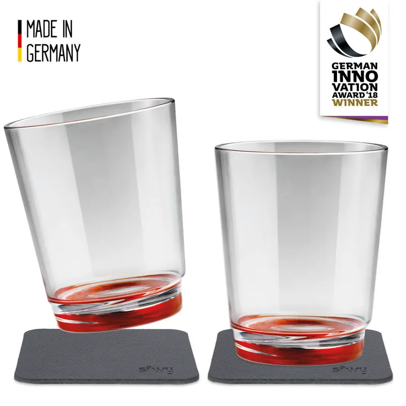 Neuheit Silwy Magnet-Trinkbecher 250 ml, 2er-Set, ready red