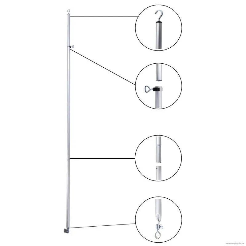 Alu Dachhakenstange 32 mm, 170-260 cm Billig