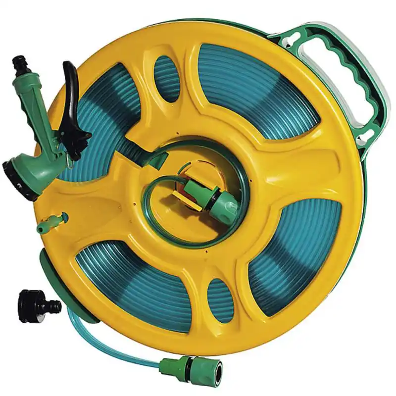 Mega-Angebot Yachticon Flachschlauchtrommel mit Sprühdusche, 15 m