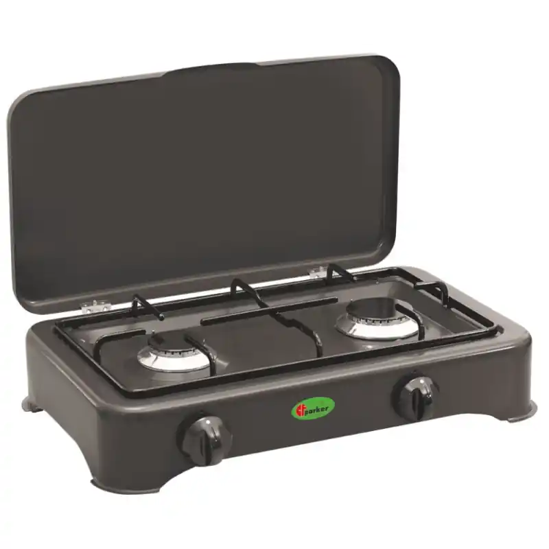 Parker Gaskocher 2-flammig 50 mbar, anthrazit Preiswert