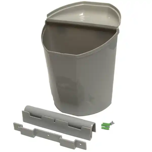 Camp4 Abfalleimer mit Deckel grau, 27 x 29 x 17 cm Neue Ware