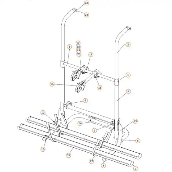 Begrenztes Angebot Quipon Drehlager mit Schraube zu Multitalent Tele und Bike Rack, schwarz
