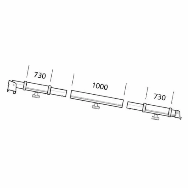 Direkt Vom Hersteller Thule Klemmprofil rechts f. Markisenzelte, Auszug 2,75m, Serie 8 (Nr.1500602164)