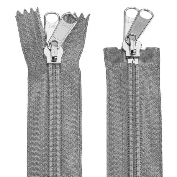 Expressversand Coats Opti 2-Wege-Zeltreißverschluss grau, 280 cm