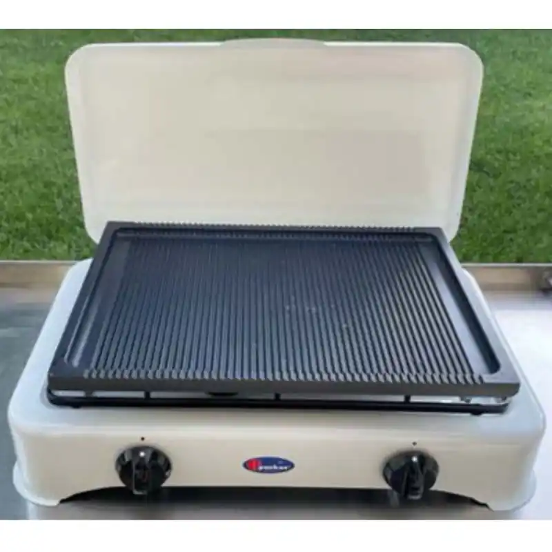 Parker Grillplatte gerippt für 2-flamm-Kocher Markenware