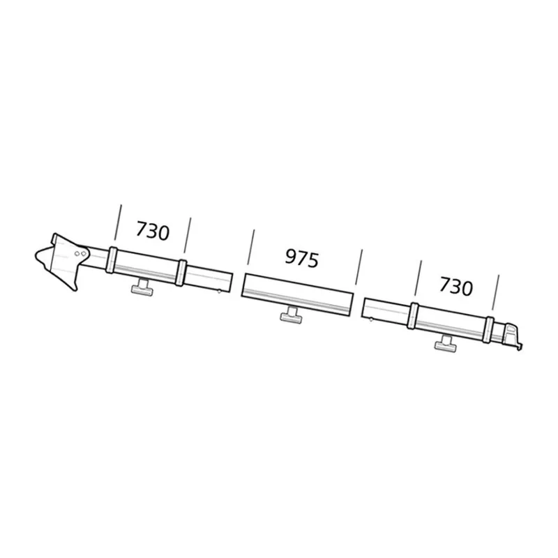Begrenztes Angebot Thule Klemmprofil, Auszug 2,75 m, links (Nr. 1500602161)