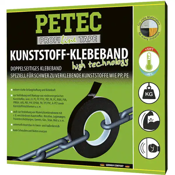 Petec Kuntstoff-Klebeband 10 m x 19 x 1,1 mm Neu Im Sortiment