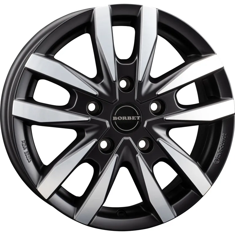 Borbet Alufelge CW5, 6,5x16 Zoll , VW Crafter ab 2017, black polished matt Expressversand