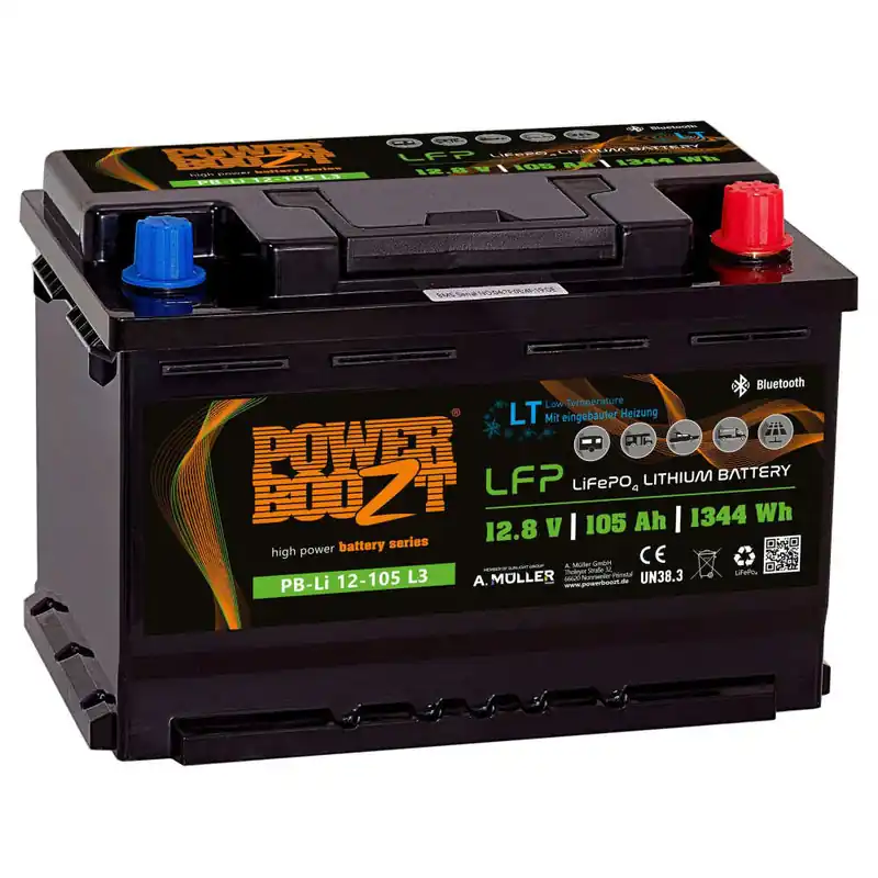 Nur Heute Powerboozt LiFePO4 Kaltwetterbatterie PB-LI 105LT L3 - 105 Ah