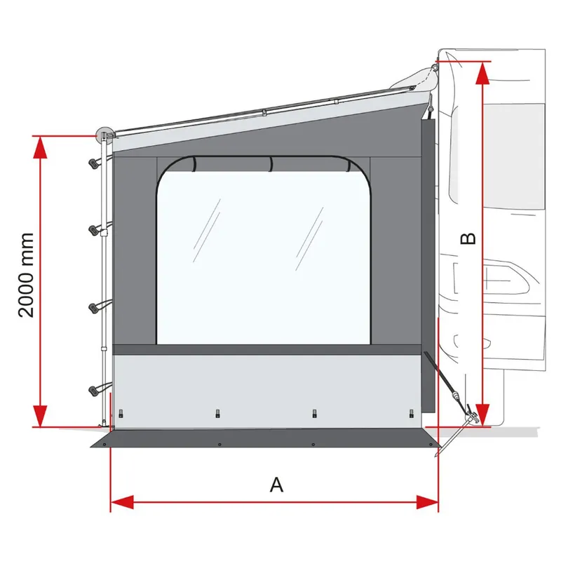 Markenprodukt Fiamma Seitenwand Side W Pro Shade Caravanstore XL links