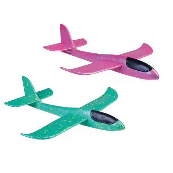 Knallerangebot HAPPY PEOPLE Flugzeug zum Gleiten Foam Glider, ca. 36 x 37 cm, 2-farbig