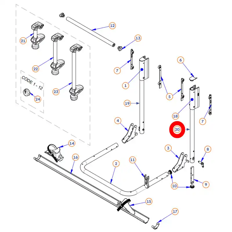 BR-Systems Verbindungsrohr senkrecht zu Bike Lift rechts Finale Aktion