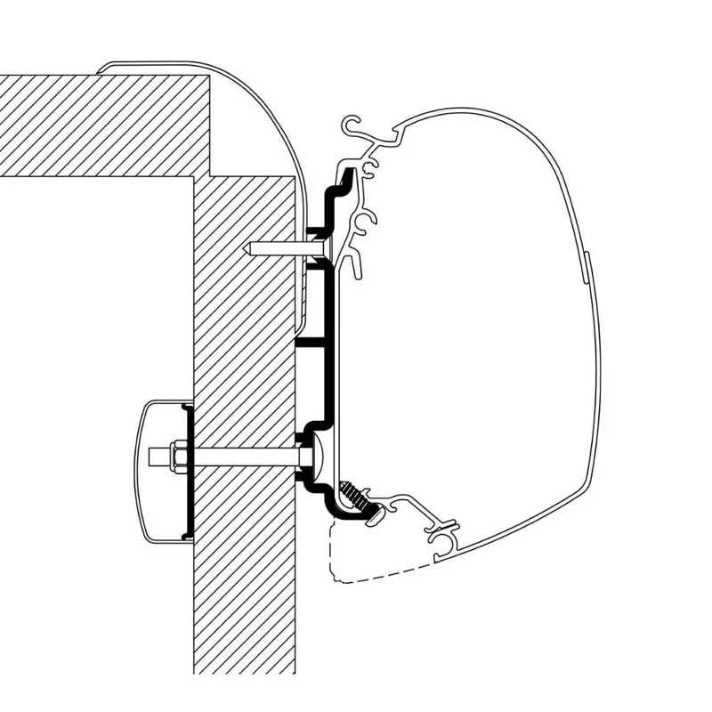 Versand Am Gleichen Tag Thule Wandadapter für Frankia, Omnistor Serie 5 und 8, Länge 6,00 m
