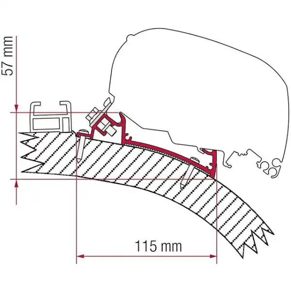 Fiamma Adapter f. Dachmarkise F65 S / F65 L f. Carthago Chic, 4,50 m Rabatt