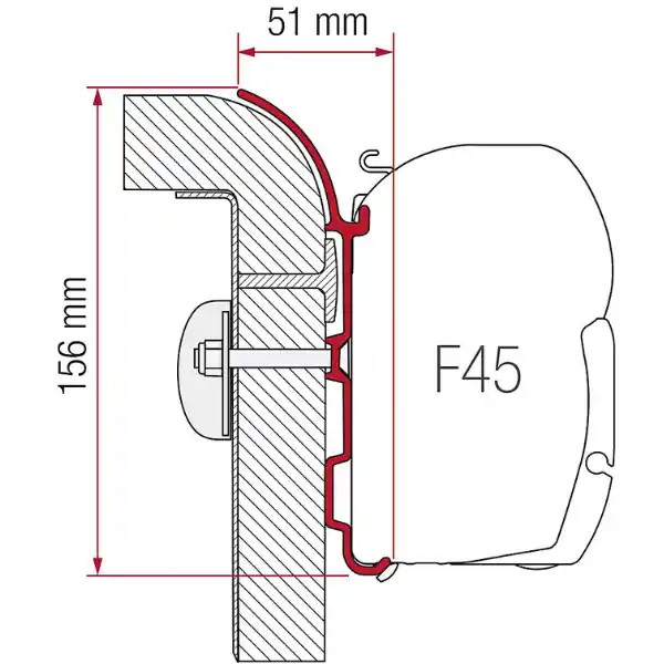 Letzte Chance Fiamma Adapterkit f. Mandmarkise F45 S / F45 L passend f. Bürstner