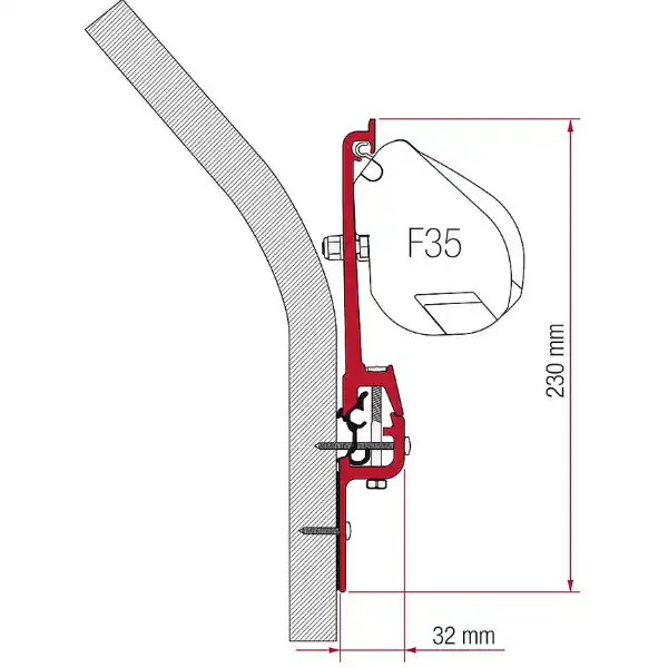 Begrenztes Angebot Fiamma Adapterkit f. Eriba Touring zu F352 Halterung