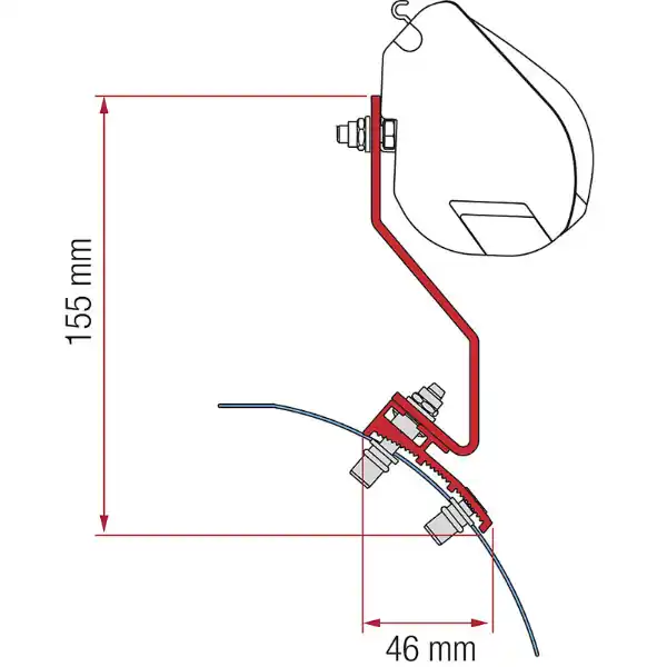 Wochenendangebot Fiamma Adapterkit F35 (2-tlg.) passend für VW Caddy, Lift Roof Maxi ab 2016