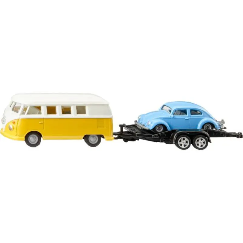 Siku Fahrzeugmodell VW T1 mit Anhänger und VW Käfer Preiswert