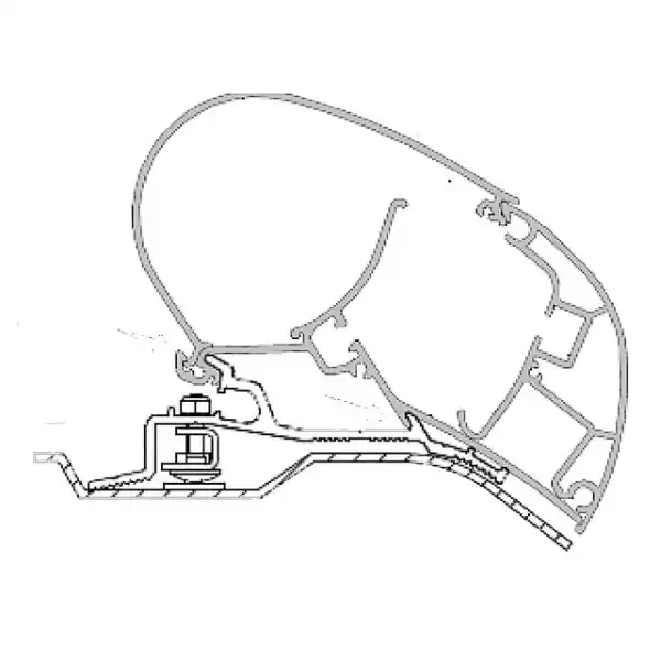 Zertifiziert Dometic Markisenadapter passend f. PerfectRoof Ducato Jump Box 325 cm