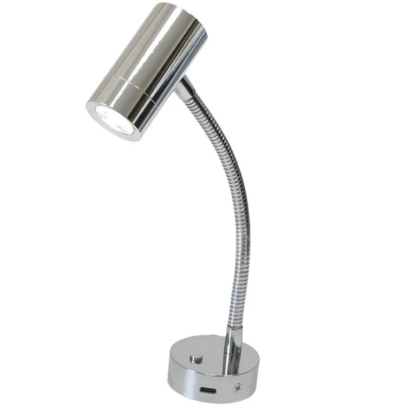 Frilight Leseleuchte Mini Tube D4 flex chrom Highlight