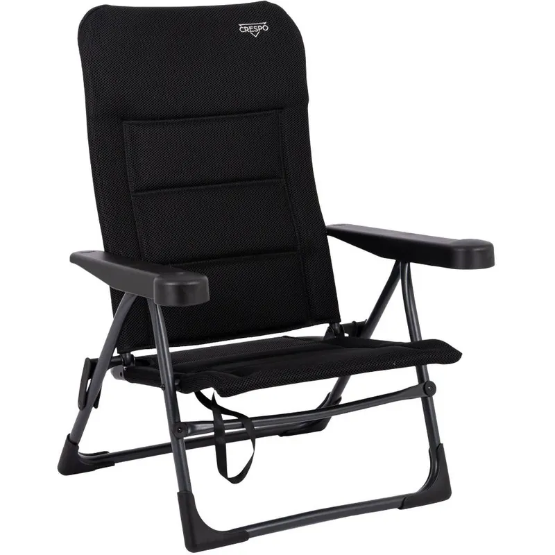 Crespo Strandstuhl AP/205 Air-Deluxe schwarz Neu Im Sortiment