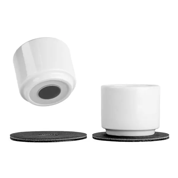 Angebot silwy Magnet-Porzellan-Eierbecher 2 Stück, weiß