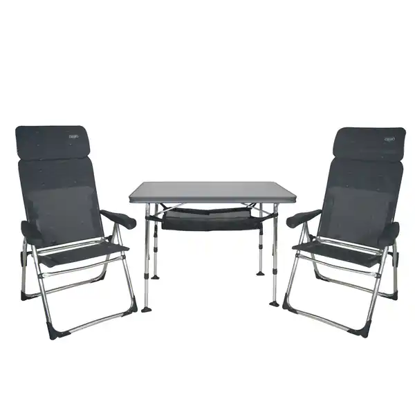 Ausverkauf Crespo Stuhlset AL/213-CT-40 2 x Klappstuhl + Tisch + Netz