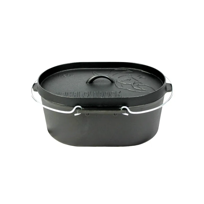 VALHAL Feuertopf Dutch Oven 9 L flacher Boden Sonderaktion