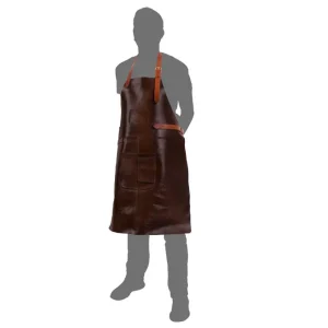 HOLIDAY TRAVEL Grillschürze Dunkel braun Leder BBQ Kochschürze Knallerangebot