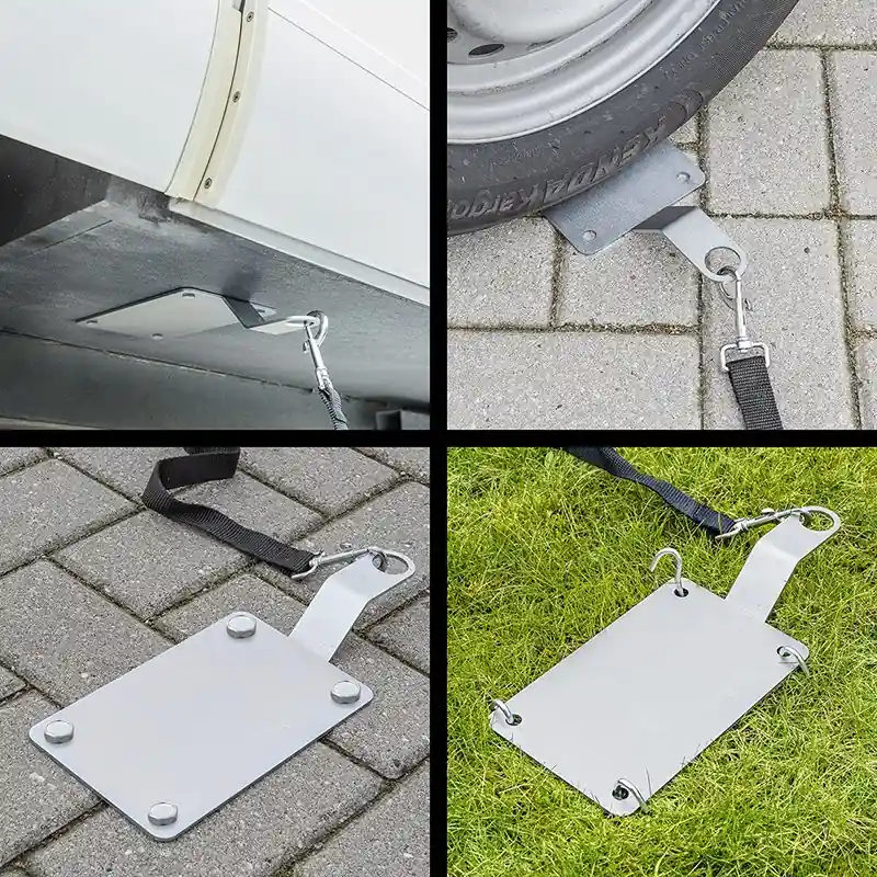 Dog secure Leinenhalterung für den Reifen am Camper PKW PATEUROPE Preis Gesenkt
