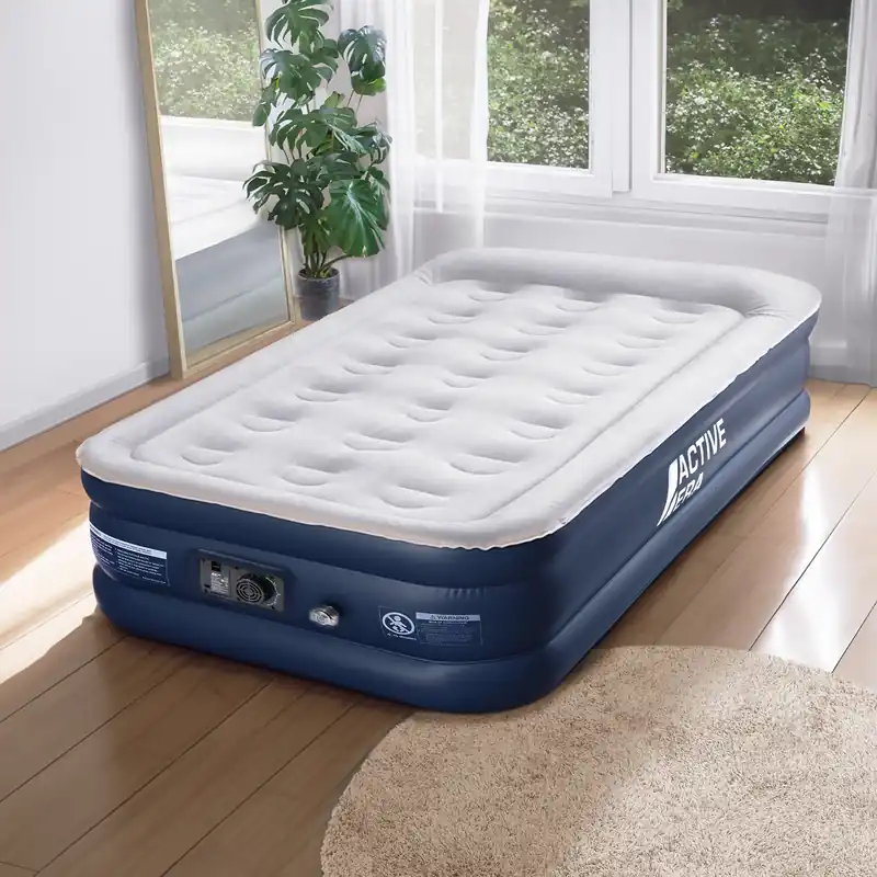 Premium Single Air Bed – Grey/Navy Saisonangebot
