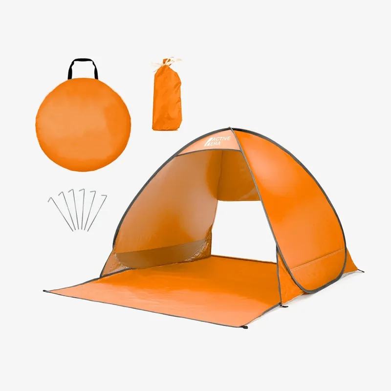 2 Person Beach Tent with UV Protection - Orange Letzte Chance