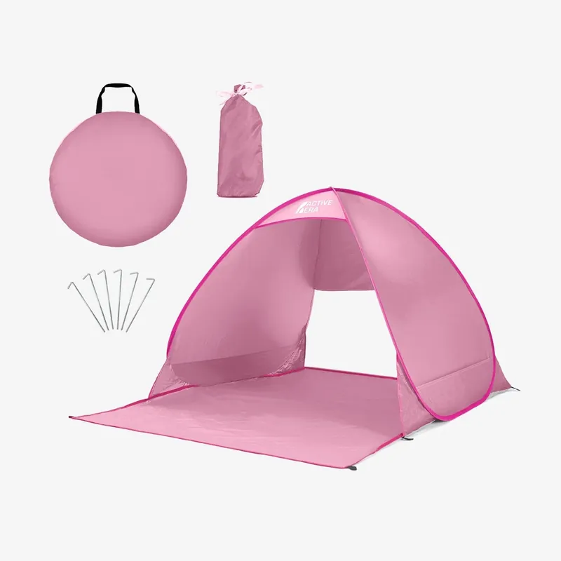2 Person Beach Tent with UV Protection - Pink Knallerangebot