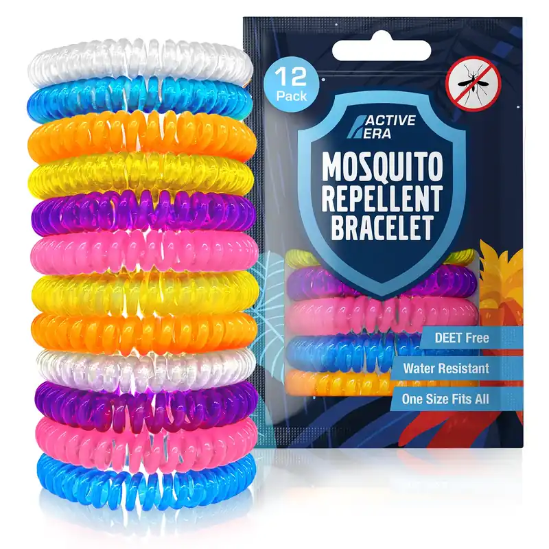 Rabatt Mosquito Repellent Bands - 12 Pack with Assorted Colours